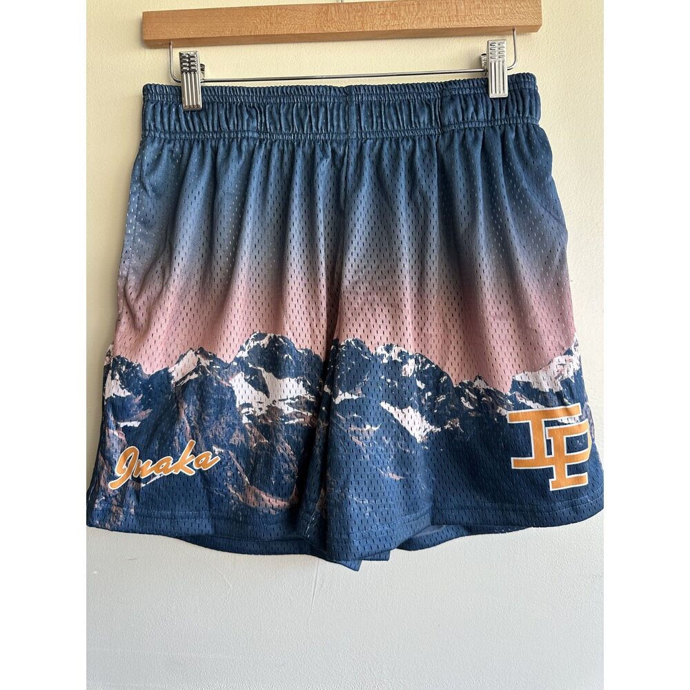 Inaka Power Mesh Shorts Men’s Medium Mountain Landscape Limited Release Gym 5”